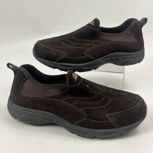 Easy Spirit Astrat Womens Walking Shoes Size 9 M Brown Suede Slip On